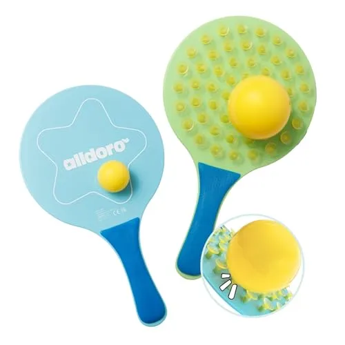 2in1 Stick & Play Bachballset, mit 2 Schlägern und 2 Bällen, Strandspiel