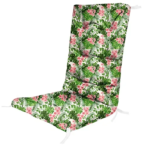 Ferocity Hochlehner Auflagen für Stühle 130 x 50 x 5 cm Gartenstuhl Sitzpolster Sitzauflagen Outdoor Kissen Palettenauflage Bankauflage Polsterauflage Matratze Gartenpolster Farbe Palm Hell [146]