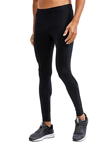 Craft Core Essence Tights Men - schwarze Trainingshose für Herren - Lange Laufhosen für Herren, umweltfreundlich aus recyceltem Polyester, mit optimaler Passform und praktischer Schlüsseltasche für Training und Fitness.