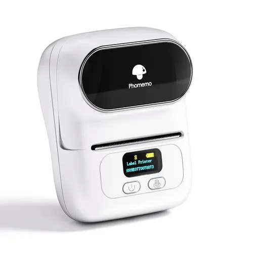 Mini Etikettendrucker Weiß Bluetooth Label Printer Aufkleber Drucker