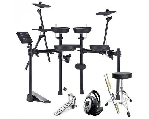 Roland TD-07DMK E-Drum Schlagzeug mit Zubehör - E-Schlagzeug Set mit 25 Preset-Kits und 143 Instrumenten. Realistisches Spielgefühl dank zweilagigen Mesh-Heads, ideal für Einsteiger und Zuhause.