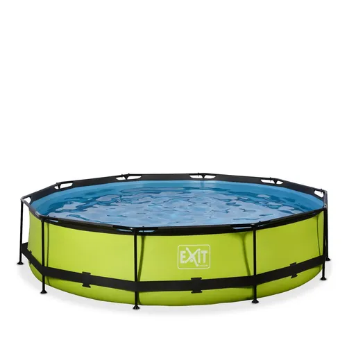 EXIT Framepool mit Kartuschen-Filterpumpe, Ø 360 cm, grün von EXIT