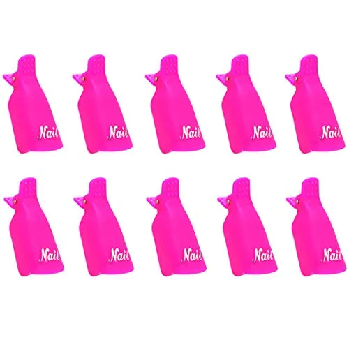 IME Nagellackentferner Clips Set, Nails Art Gel Cap Einweichen Clip UV Maniküre Tränken Weg Nagel-Clips Gel Polish Entferner Wrap Tool 10 Stk