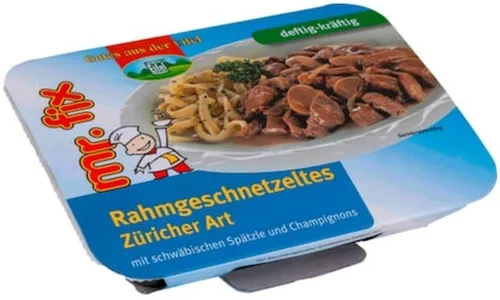 Mr. Fix Rahm Geschnetzeltes Züricher Art mit Spätzle - Fertiggericht - 350 Gramm