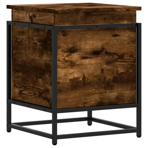 vidaXL Aufbewahrungsbox mit Deckel Räuchereiche 40x40x51,5 cm