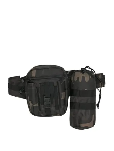 Brandit Waistbeltbag Allround darkcamo Gr. OS - Gürteltaschen für Outdoor-Aktivitäten, mit robustem 600DEN Polyester, integriertem Organizer und abnehmbarem Flaschenhalter – ideal für Beruf, Freizeit und Sport.