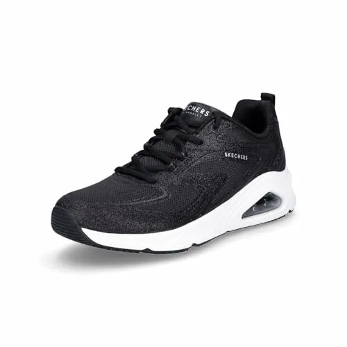 Skechers Damen Tres-air UNO Glit-airy Sneaker - Schwarz, 42 EU - Damen-Sneaker mit sportlichem Design, atmungsaktivem Mesh-Obermaterial und glitzernden Details für einen stylishen Look.