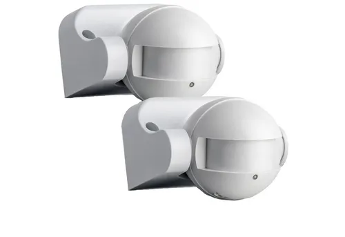 SEBSON® Bewegungsmelder Aussen IP54 - 2er Set mit HF Sensor - Bewegungsmelder für Aussen mit 15m Reichweite, schwenkbar und LED geeignet. Ideal für die Wandmontage und programmierbar für individuelle Einschaltdauer.