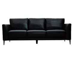 3-Sitzer Ledersofa JOPLIN aus Büffelleder in schwarz von MILIBOO
