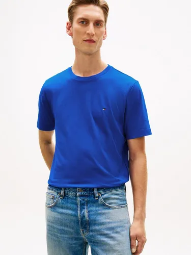 Tommy Hilfiger Herren ESS Seasonal Reg Fit Solid Tee Mw0mw39995 S/S T-Shirt, Blau (Regal Blau), S - Hochwertiges Tommy Hilfiger T-Shirt im klassischen Design. Ideal für den Alltag und aus nachhaltigen Materialien gefertigt.