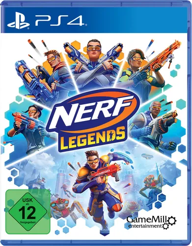 Nerf Legends für PS4 - Actionreiches Sci-Fi-Spiel, in dem du mit NERF-Blastern gegen Roboterfeinde kämpfst und beeindruckende Trickshots ausführst.