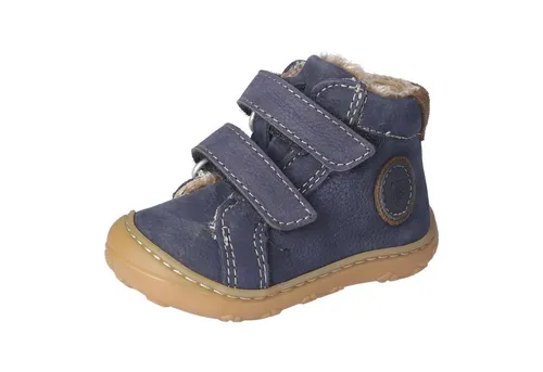 Ricosta Stiefel blau|braun 22 EU - Babyschuhe aus echtem Glattleder, mit warmem Vildona-Wechselfußbett, ideal für kleinen Füße und für den Winter geeignet.