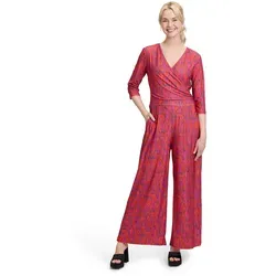 Cartoon Overall Jumpsuit mit weitem Bein - Modischer Einteiler in Orange - Jumpsuit in Größe 40, aus pflegeleichtem Material, taillierte Passform und U-Boot-Ausschnitt für einen stylischen Look.
