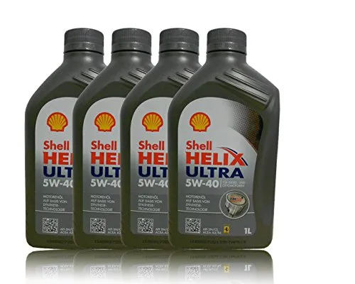 4x1 Liter Shell Helix Ultra 5W-40 API SN/CF; ACEA A3/B3, A3/B4; BMW LL-01; MB-Freigabe 229.5, 226.5; VW 502.00/505.00; Porsche A40; Renault RN0700, RN0710; PSA B71 2296, Ferrari. Erfüllt die Anforderungen von Fiat 9.55535-Z2 und Chrysler MS-10725