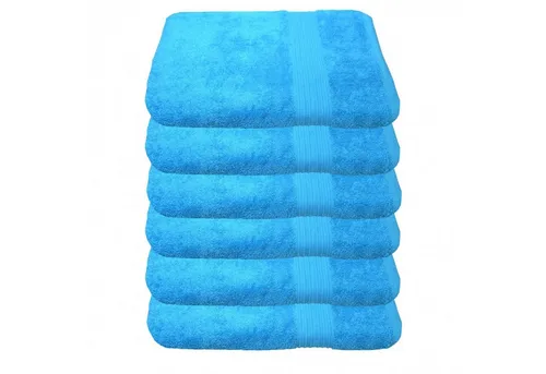 Julie Julsen Handtücher 6-Handtücher-Türkis-Handtuch 50 x 100 cm, Baumwolle (6-St)
