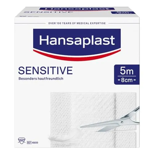 HANSAPLAST Sensitive Pflaster 8 cmx5 m Rolle 1 St