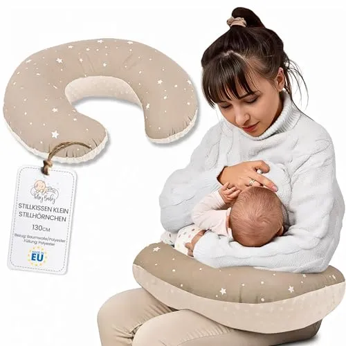 Totsy Baby Stillkissen klein Mond Minky 130 cm - Stillkissen für bequemes Stillen und Fläschchengeben, bietet optimale Unterstützung für Rücken und Nacken, ideal für unterwegs und handgefertigt in der EU.