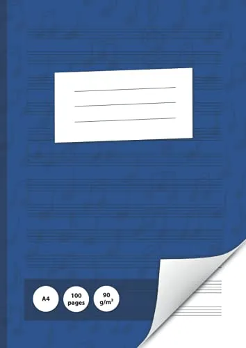 Papier Partition de Musique: Bloc musique | 100 pages | 12 portées | A4 (21 cm x 29,7 cm) | 90 g/m² | Cahier de Partitions | Papier à musique | Carnet de Partitions | Papier Manuscrit