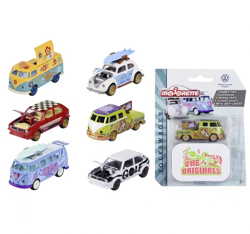 Majorette VW Deluxe Cars, 6 rodz SIMBA 3467452065426