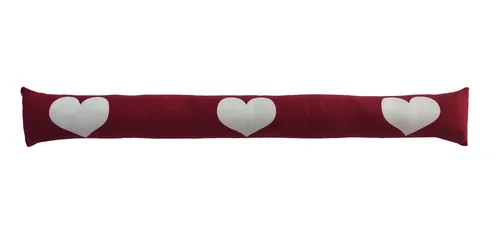 TrendLine Zugluftstopper Herzen dunkelrot 90 x 12 x 8 cm