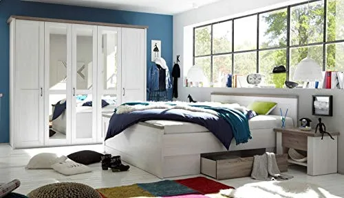 Produktbild Schlafzimmer Set komplett Luca: Schrank, Bett & Nachtkommode