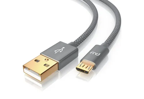 Primewire USB-Kabel, 2.0, Micro-USB (500 cm), 2,4A MicroUSB Schnellladekabel, Nylon, Metallstecker, Datenkabel - 5m