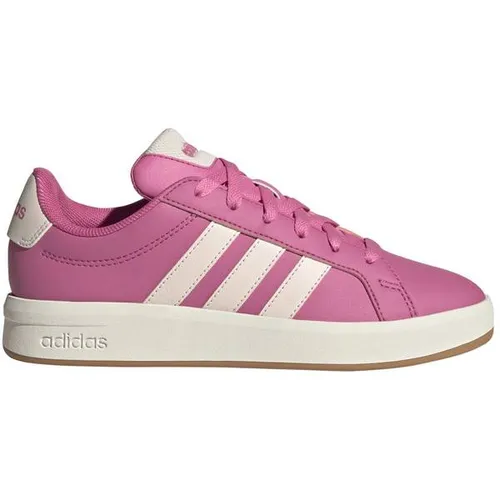 adidas Unisex Kinder Grand Court 3.0 Schuhe JUNIOR, pink Fusion/Wonder Quartz/Off White, 36 EU - Stylische Kinder Sneaker mit regulärer Passform, ideal für den Alltag. Die nicht abfärbende Gummiaußensohle sorgt für hervorragenden Grip und Komfort.