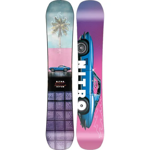 Nitro Snowboards Herren Cheap Thrills Board ´25 - Vielseitiges Freestyleboard - Freestyleboard mit Flat-Out Rocker für müheloses Tricklernen und präzises Fahren. Ideal für Park und vielseitige Abenteuer auf der Piste.