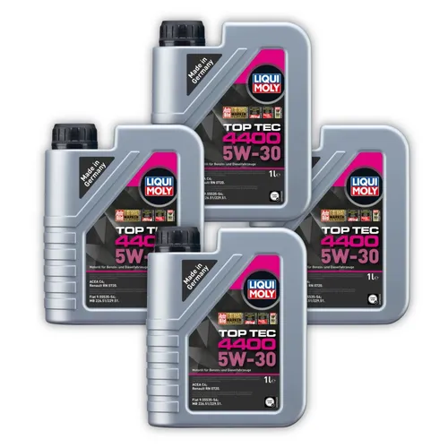 4x 1L LIQUI MOLY 3750 Motoröl Top Tec 4400 5W-30
