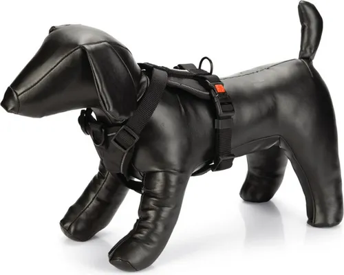 Karlie Art Sportiv Premium Y-Geschirr - Hundegeschirre - Nylon - Schwarz - 45-57x2 cm