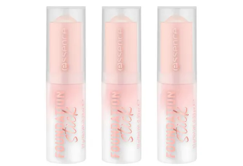 Essence Foundation FOUNDATION stick, 3-tlg., Cremig und leicht verblendbar, Matt-Finish, variable Deckkraft.