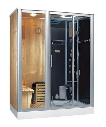 Spa-Kabine Trockensauna 170x100 cm - Geräumige Trockensauna für entspannende Wellnessmomente. Ideal für Innen- und Außenbereich, aus hochwertigem Holz gefertigt, mit elektrischer Heizmethode und 2 Jahren Herstellergarantie.
