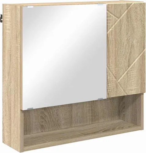 vidaXL Spiegelschrank Sonoma-Eiche 59 x 17 x 55 cm Holzwerkstoff