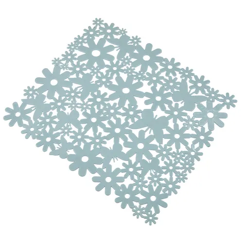 Spülmatte Blau 30 cm Spülbecken Einlage Matte Küche Blumen Spülbeckenschutz