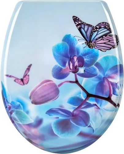 WOLTU WC Sitz mit Absenkautomatik - Antibakterieller Duroplast Klodeckel in Blau - Hochwertiger WC-Sitz aus Duroplast mit Soft-Close-Funktion, antibakterieller Oberfläche und einfachem Montagezubehör - ideal für eine stilvolle und hygienische Toilette.