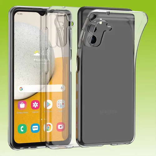 Samsung Galaxy A14 5G / 4G Silikon Schutz Transparent Handy Tasche Etuis Hülle