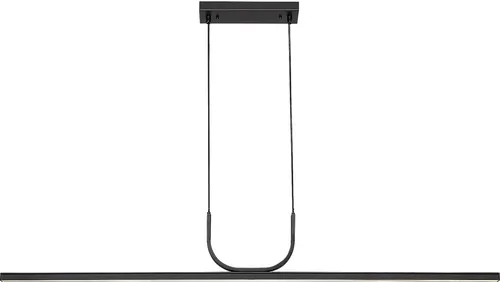 Rabalux 72127 Pendelleuchte Elia – Moderne 25W LED-Hängeleuchte - Elegante Pendelleuchte Elia aus mattschwarzem Aluminium mit warmweißem Licht (3000K) und 1150 Lumen. Ideal für die Küche, sorgt sie für optimale Beleuchtung und eine gemütliche Atmosphäre.