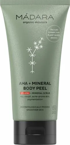 Madara AHA+MINERAL Body Peel 175ml - Ganzkörperpflege mit AHA und Mineralien für eine sanfte Hauterneuerung, ideal für ein strahlendes Hautbild.