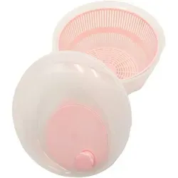 Buri - Salatschleuder Seiher Salatschüssel Abtropfsieb Servierschüssel Küchensieb - Rosa
