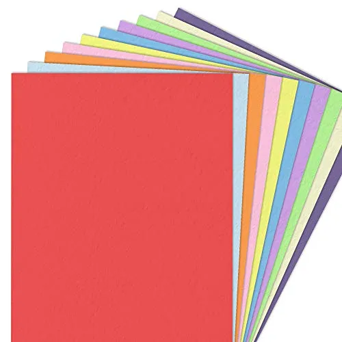 Blatt - 120g A4 Tonpapier Bunt, Bastelpapier Buntes Papier Druckerpapier - 10 Farben 100