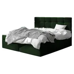 Mirjan24 Boxspringbett Gazel mit Bettkästen - Elegantes Continentalbett mit 140x200 cm Schlaffläche, zwei praktischen Bettkästen und Bonell-Matratze für optimalen Schlafkomfort. Erhältlich in 8 Farben.