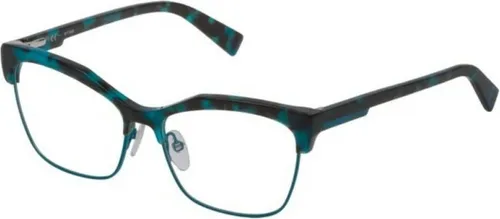Sting Brillengestell VST1845305AQ Schwarz türkis (53 mm) - Brillengestelle für Damen, stilvolles Design aus hochwertigem Acetat, ideal für einen modischen Look und optimalen Tragekomfort.