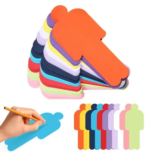 Stück Bunt Moderationskarten Set, Moderationskarten Mensch 20 x 8 cm, 10 Farben Präsentationskarten Karteikarten Kärtchen Zum Beschriften für Büro Schule Präsentation Vortrag 150