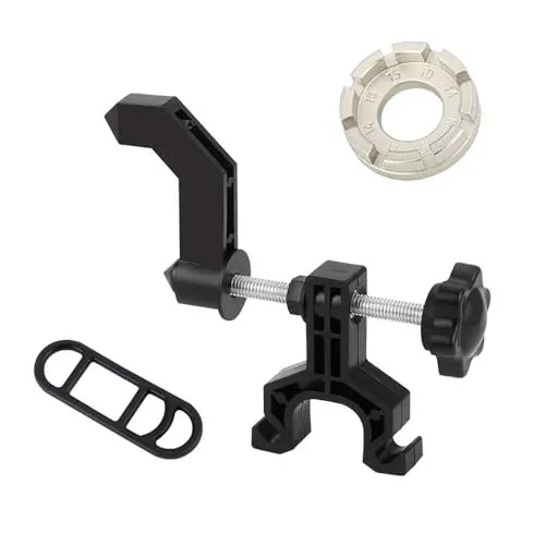 Tragbarer Fahrrad-Rad Truing Stand Bike Mini Felgen Anpassung Reparatur Halterung Werkzeuge Speichenschlüssel Schwarz