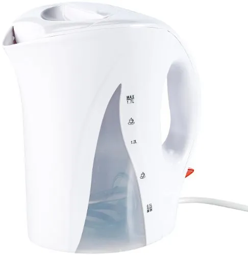 PEARL einfacher Wasserkocher: Standard XL Wasserkocher mit 1,7 Liter, 2200 Watt, weiß (Teekocher, Grosser, Wasserkesel)