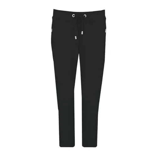Hajo Damen Jogginghose - Klima-Komfort, schwarz, Größe 44 - Sport-Jogginghosen für Damen mit praktischen Seitentaschen, höchstem Tragekomfort und formstabil. Ideal für entspannte Homewear.