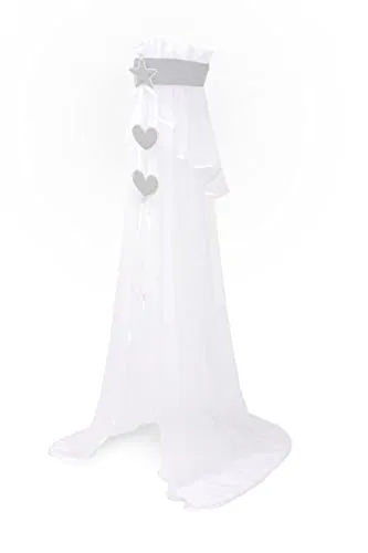 Amilian Babybett Himmel Baldachin Kinderzimmer Himmel für Babybett Betthimmel Babybett für Baby Zimmer Stubenwagen Babywiege Kinderbett Kinderzimmer Deko Baldachin Bettvorhang Chiffonhimmel