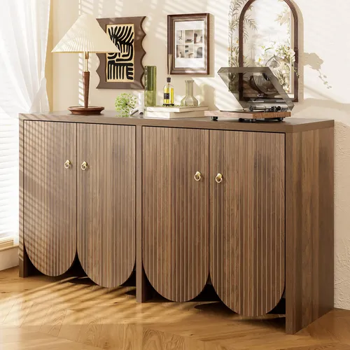 Merax Sideboard 147x40x80 cm in Walnussoptik