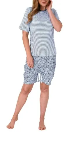 Normann Care Damen Pflegeoverall Kurzarm mit Reißverschluss in blau von Normann