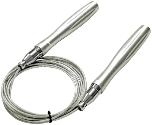 Produktbild PEARL Sports Stahlspringseil: Fitness-Springseil, selbstverriegelndes Kugellagersystem, 3 m, Silber (Outdoor-Fitness-Springseil, Sportseile, Trainer)